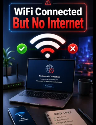 WiFi connected but no internet troubleshooting on laptop