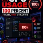 CPU usage 100 percent shown in Windows Task Manager