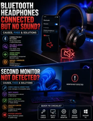 Bluetooth headphones connected but no sound in Windows 11