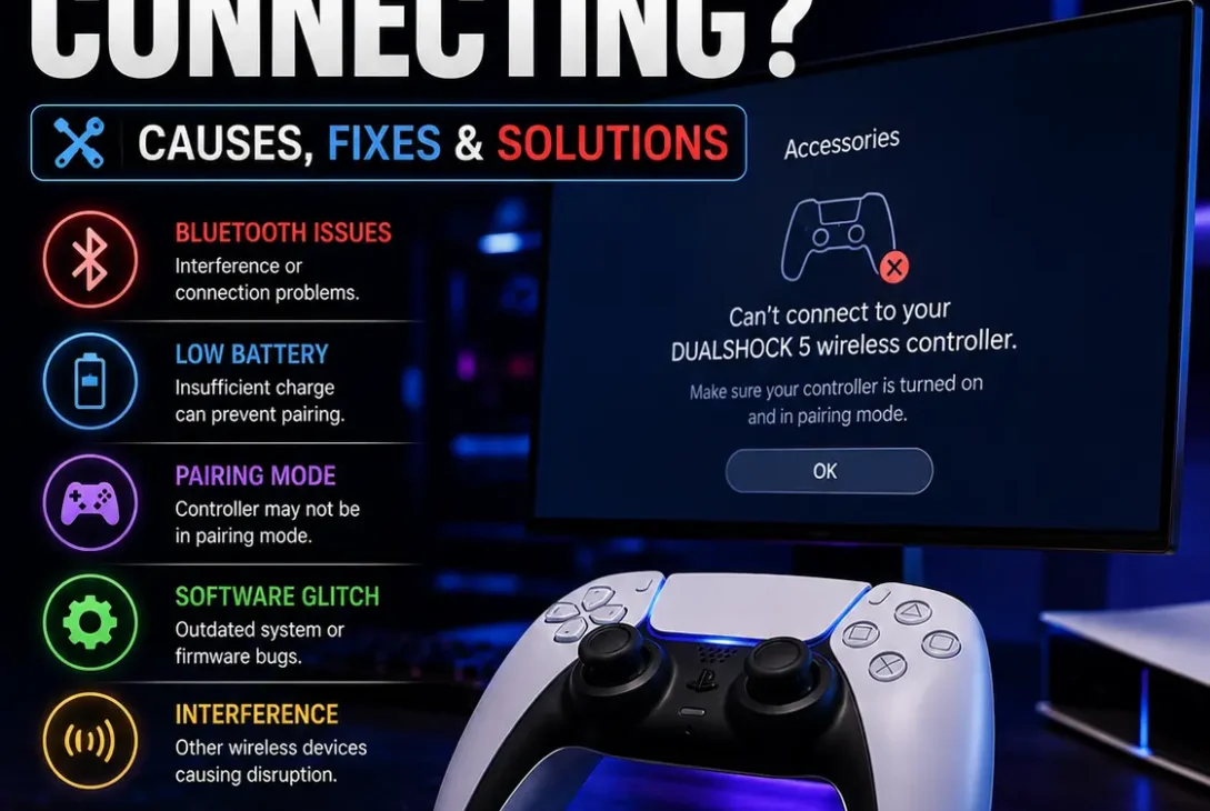 PS5 controller not connecting troubleshooting guide