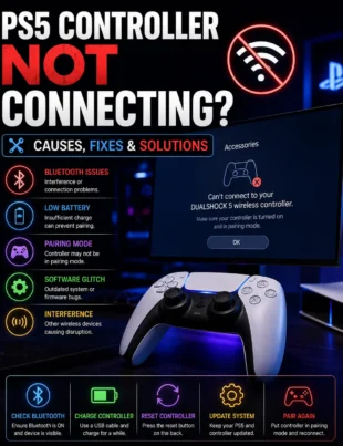 PS5 controller not connecting troubleshooting guide