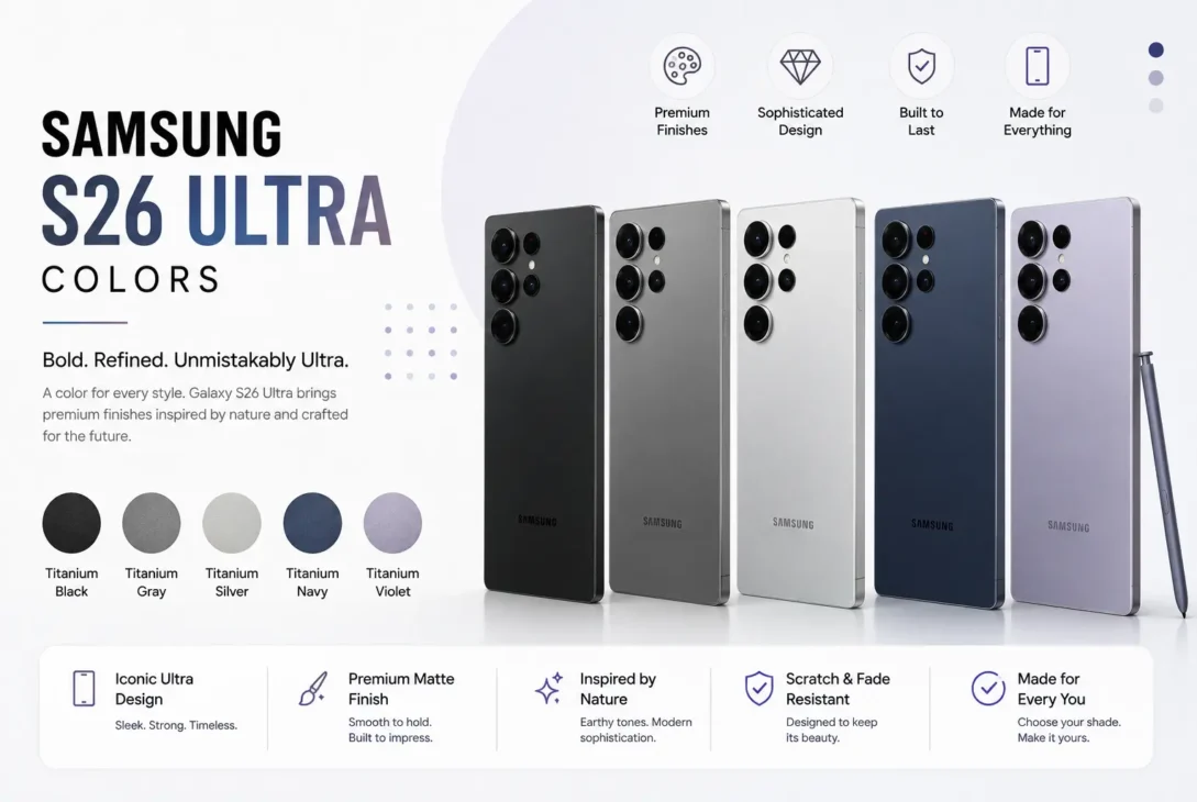 Samsung S26 Ultra Colors