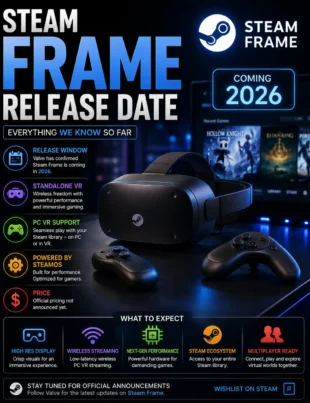 Steam Frame release date and Valve VR headset 2026