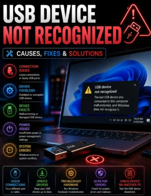 USB device not recognized in Windows 11 troubleshooting guide