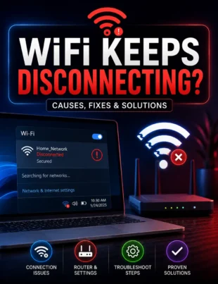 WiFi keeps disconnecting on a laptop connected to a wireless router