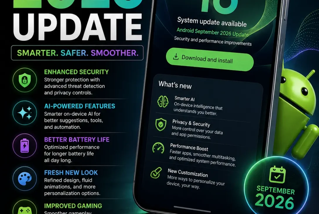 Android September 2026 update new features