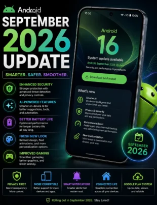 Android September 2026 update new features