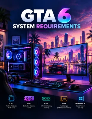 GTA 6 system requirements showing expected PC CPU GPU RAM and SSD specs