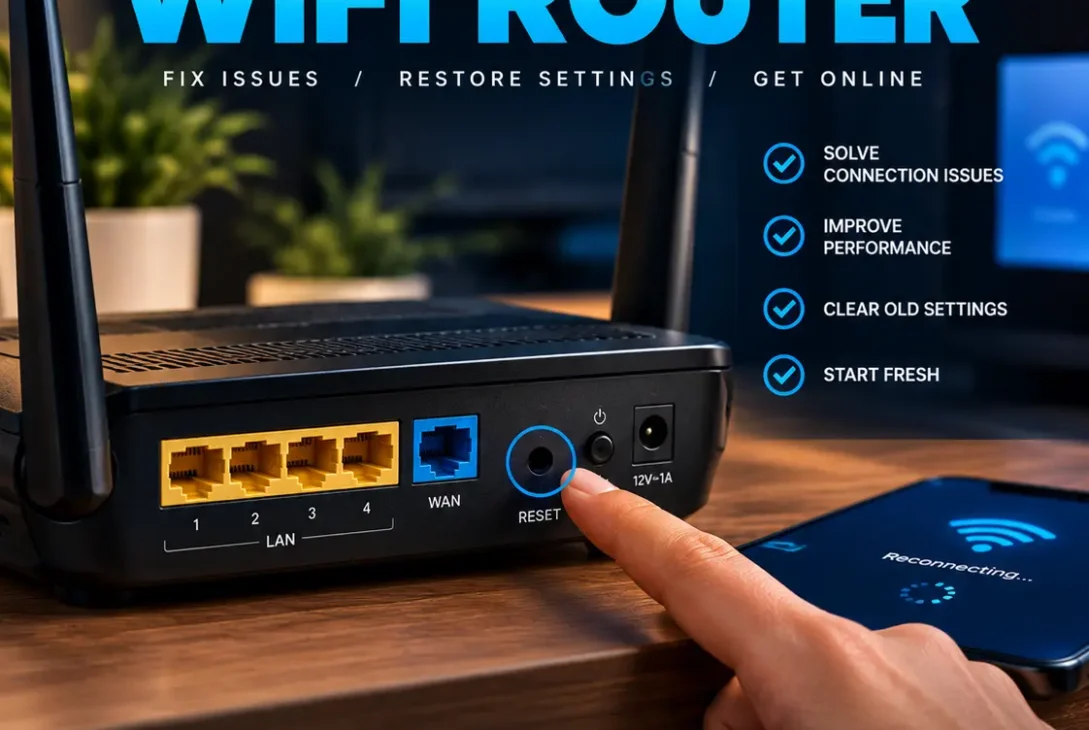 How to reset WiFi router and restore an internet connection