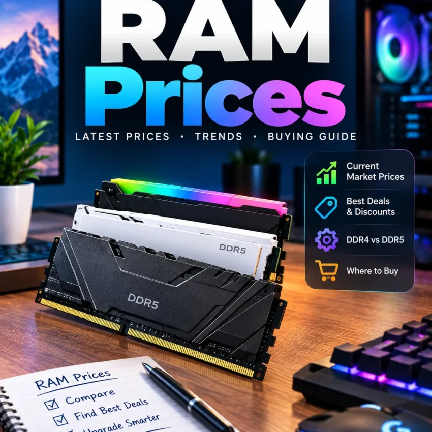 RAM prices in 2026 for DDR4 and DDR5 memory