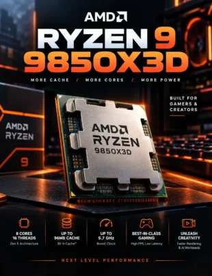 Ryzen 9850X3D Zen 5 gaming processor with 3D V-Cache