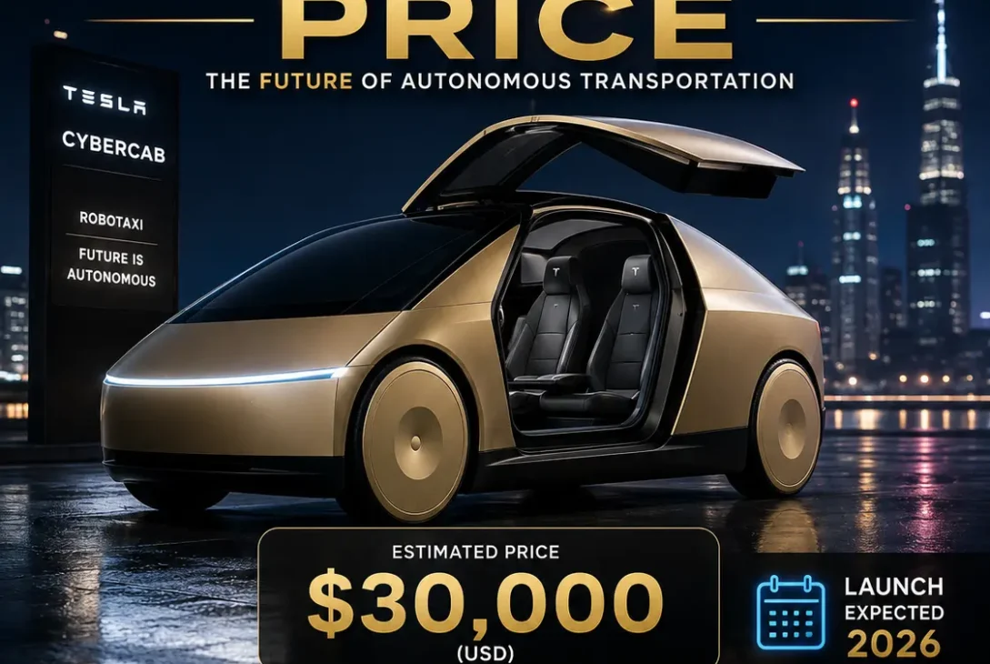 Tesla Cybercab price and autonomous robotaxi in 2026