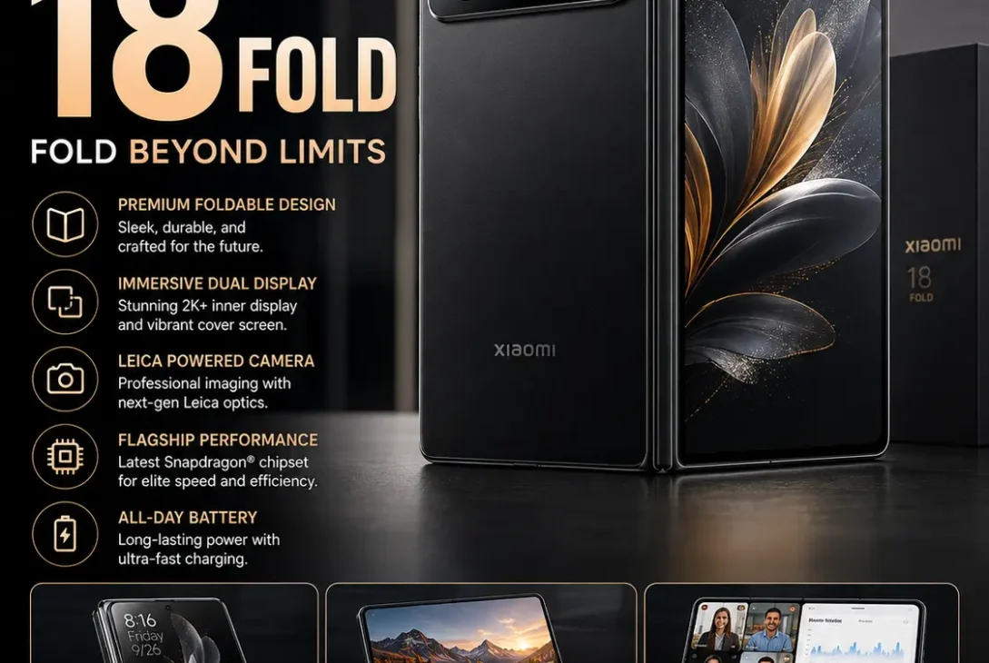 Xiaomi 18 Fold foldable phone with large inner display