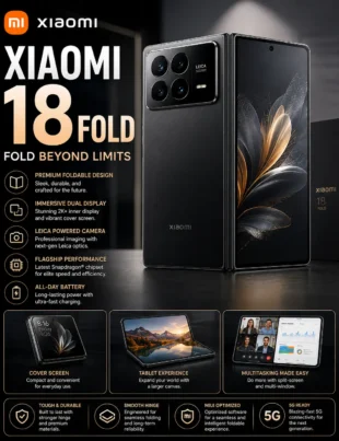 Xiaomi 18 Fold foldable phone with large inner display