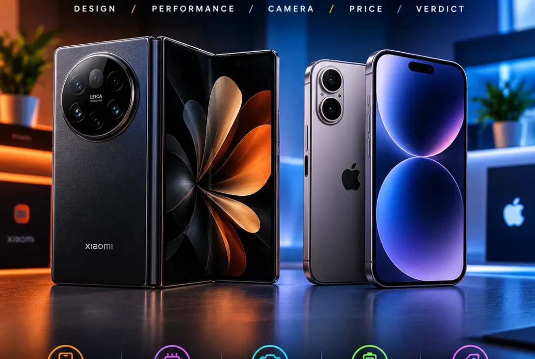 Xiaomi 18 Fold vs iPhone Duo comparison