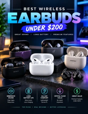 best wireless earbuds under 200 dollars in 2026