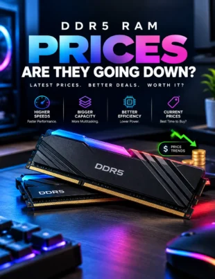DDR5 RAM price in 2026 showing modern DDR5 memory modules