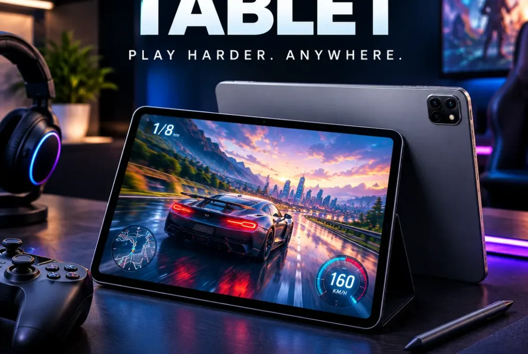 Gaming tablet with high refresh rate display and powerful gaming performance