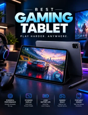 Gaming tablet with high refresh rate display and powerful gaming performance