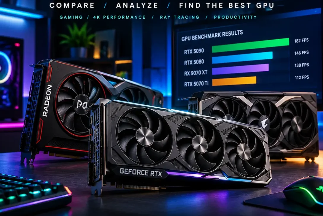 GPU benchmark testing graphics card performance on a gaming PC