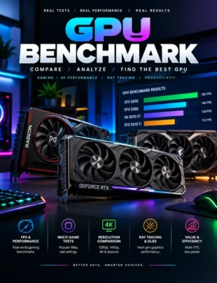 GPU benchmark testing graphics card performance on a gaming PC