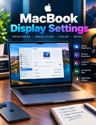 MacBook display settings guide for resolution and brightness