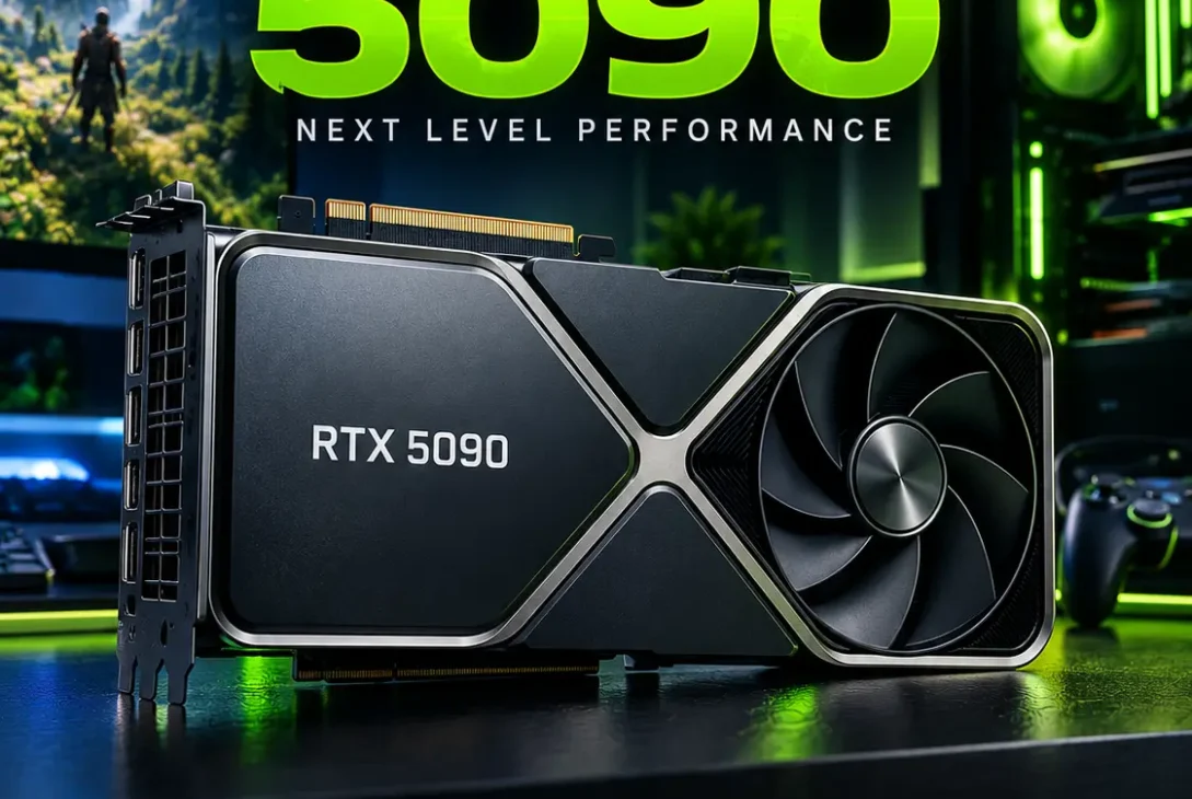 NVIDIA RTX 5090 Blackwell graphics card with 32GB GDDR7 for 4K gaming