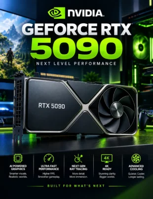 NVIDIA RTX 5090 Blackwell graphics card with 32GB GDDR7 for 4K gaming