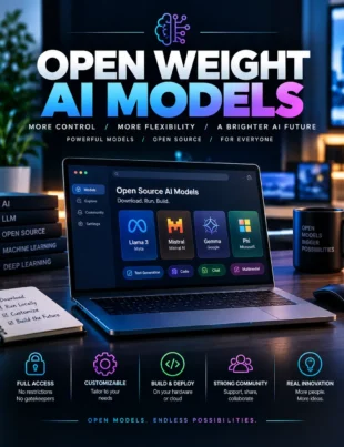 Open weight AI models including Llama, DeepSeek, Gemma and Mistral