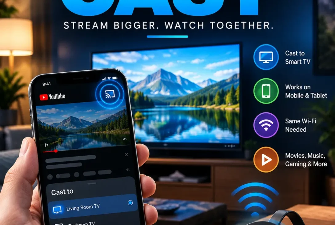 YouTube Cast from phone to smart TV