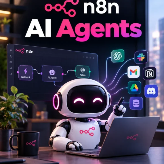n8n AI agents connecting AI models, business applications, and automated workflows