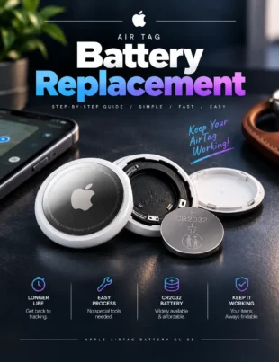 airtag battery replacement with CR2032 coin cell and AirTag tracker