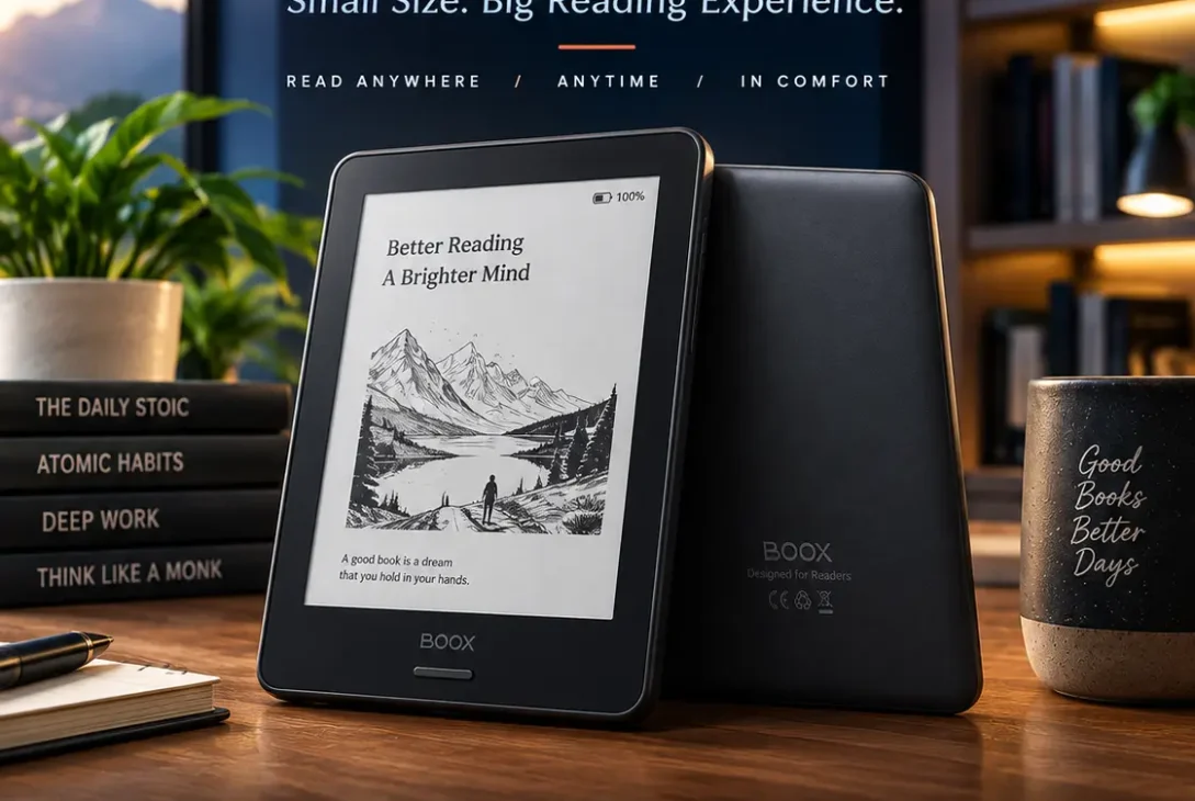 BOOX Picco e-reader with compact 3.97-inch e-paper display