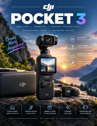 dji pocket 3 compact gimbal camera for vlogging and travel