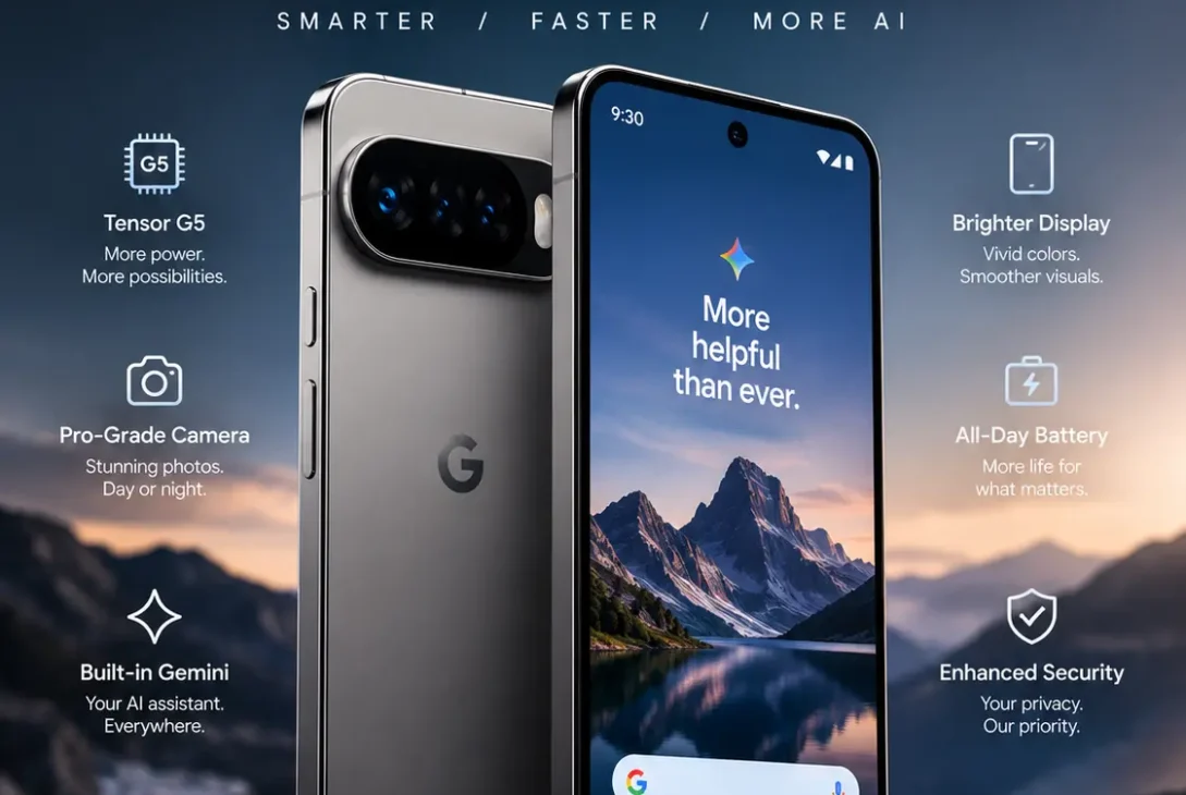 Google Pixel 12 smartphone with Google's signature camera bar