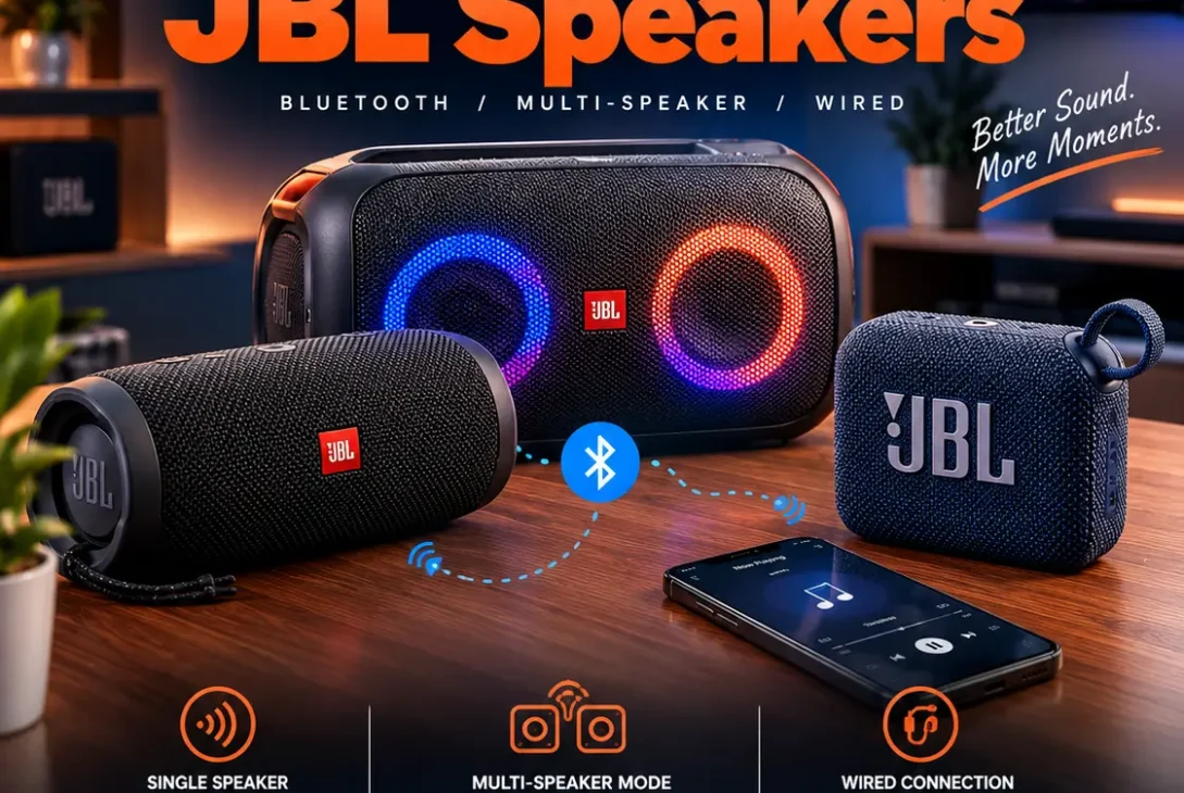 how to connect JBL speakers to a phone using Bluetooth