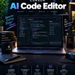 Cursor AI code editor with AI coding agent working on a software project