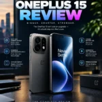 OnePlus 15 review showing the flagship phone, camera system, and display