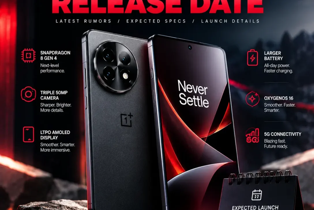 oneplus 16 release date showing the new flagship smartphone, 200MP camera and high refresh rate display