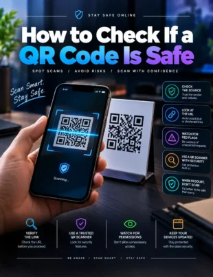 How to check if a QR code is safe before opening a link on a smartphone