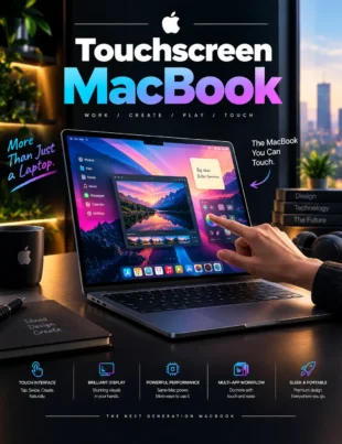 Touchscreen MacBook with OLED display and touch controls