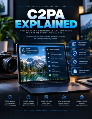 C2PA explained guide showing Content Credentials and digital content provenance