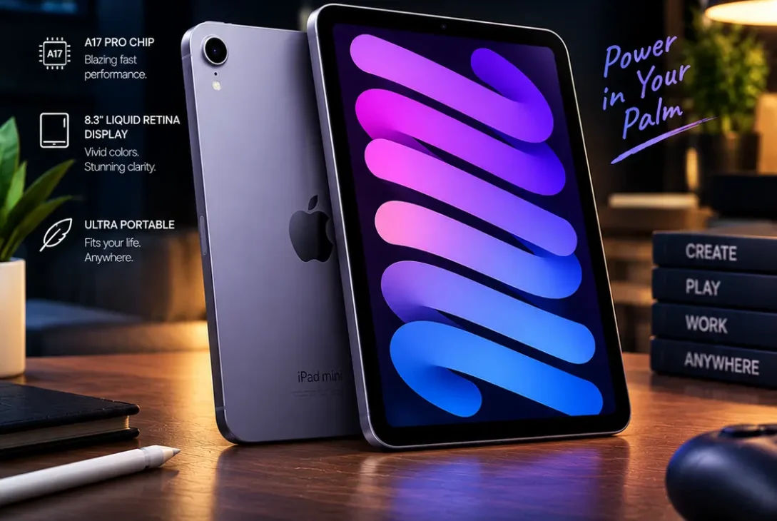 iPad mini 7 compact Apple tablet with A17 Pro chip and Liquid Retina display