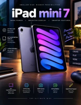 iPad mini 7 compact Apple tablet with A17 Pro chip and Liquid Retina display